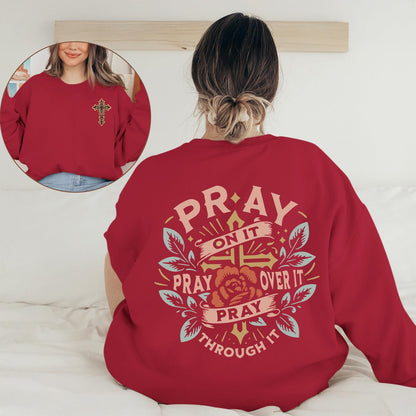 Pairxily Christian Crewneck Sweatshirts for Women Pray Bible Verse