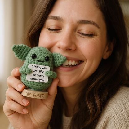 Emotional Support Gifts for Women - Positive Crochet Cupcake W/ 30 Uplifting Affirmation Cards | Birthday Gift for Women Friendship, Best Friend, Bestie, Teen Girls, Classmates, Daughter Birthday