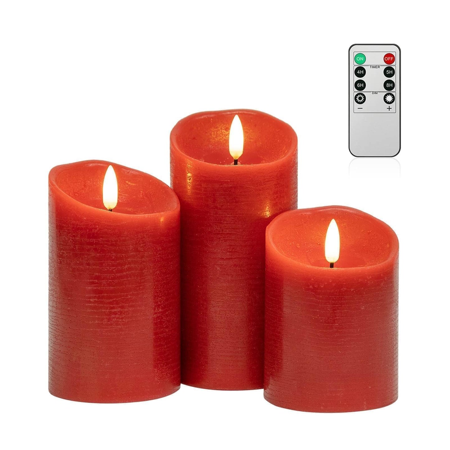ANGELLOONG Gold Candles for Bathroom Decor, Glass Flameless Candles with Remote, Battery Operated LED Pillar Fake Candles with Timer for Christmas Home Fireplace Mantle Fall Decor