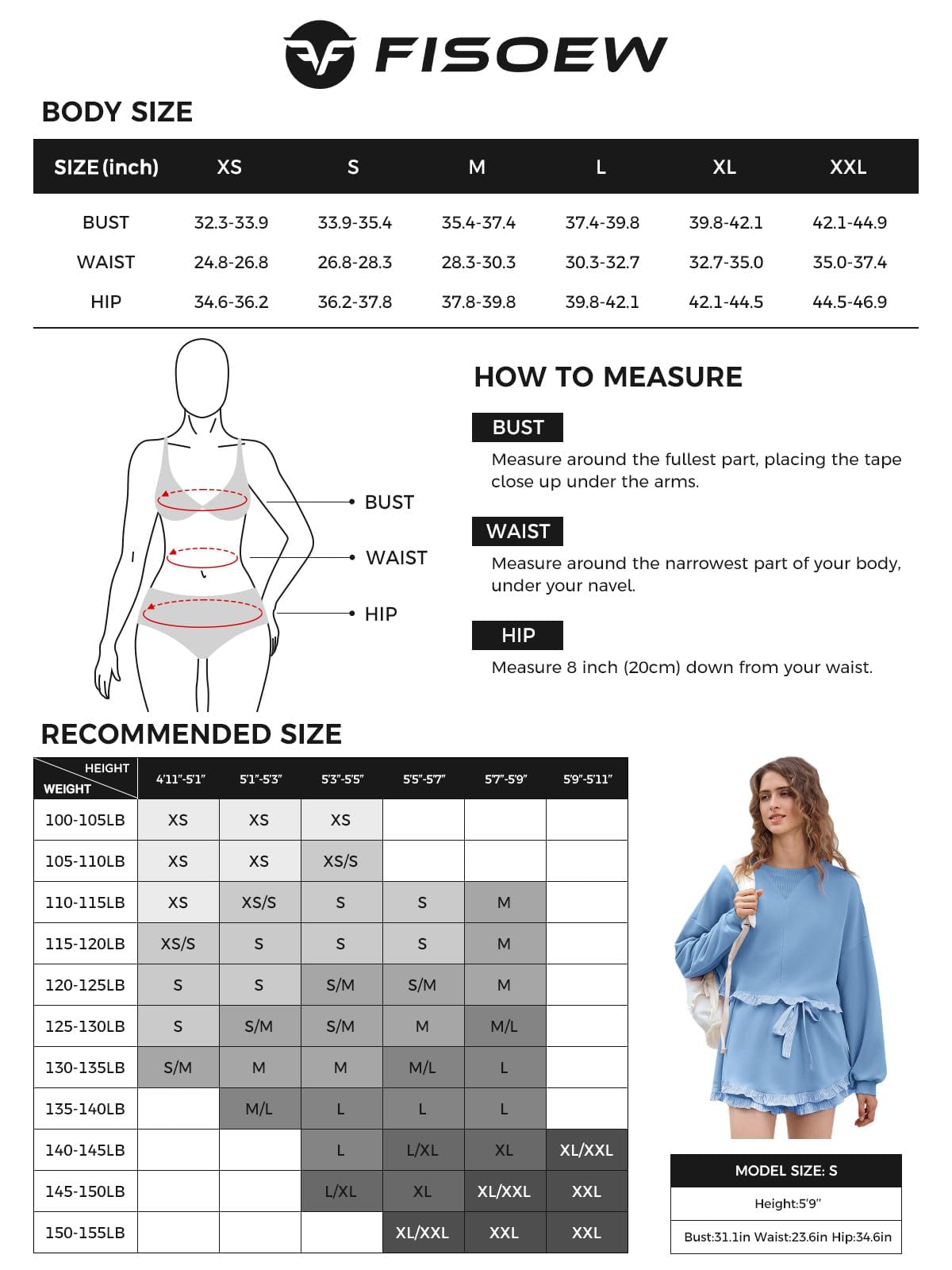 Fisoew Women's 2 Piece Lounge Set