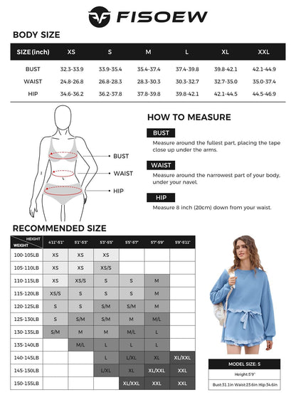 Fisoew Women's 2 Piece Lounge Set