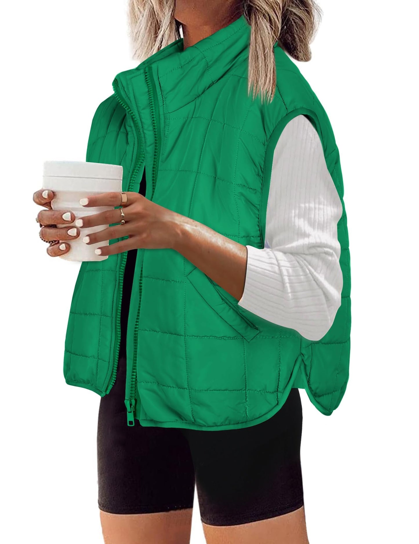 Zeagoo Womens Puffer Vest Ladies Sleeveless Zip Up Outerwear