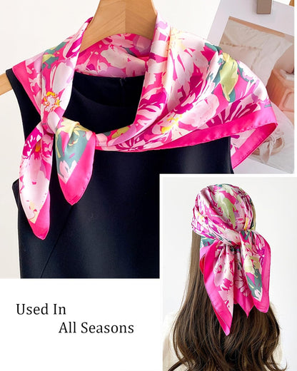 Satin Bandana Headscarf for Women Silky Hair Scarves for Fashion Lightweight
