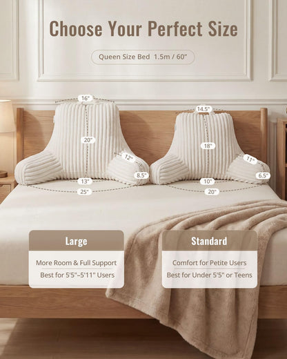 Blissful Diary Reading Pillow, Backrest Pillow with Shredded Memory Foam