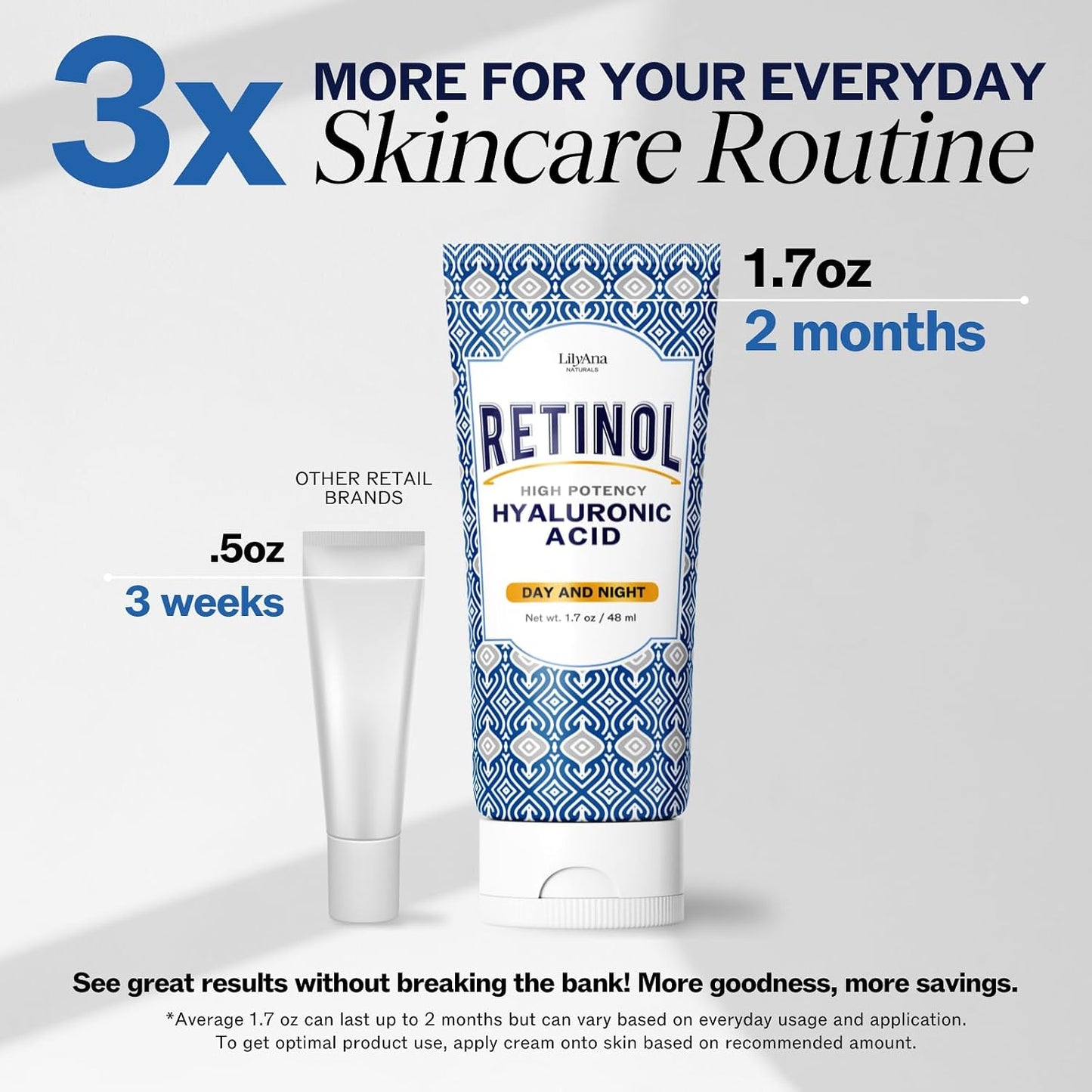 LilyAna Naturals Anti Aging Retinol Face & Neck Cream for Women
