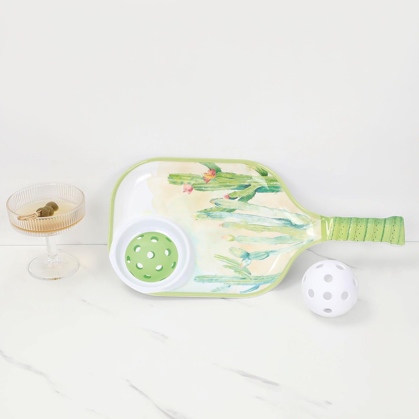 UPware Lovely Lemon Melamine Chip and Dip Snack Tray