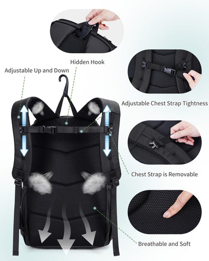 sportsnew Waterproof Pickleball Bag Men Women W/Shoe Compartment Fence Hook