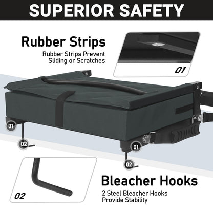 Sheenive Stadium Seats with Back Support, Padded Bleacher Seat Cushion