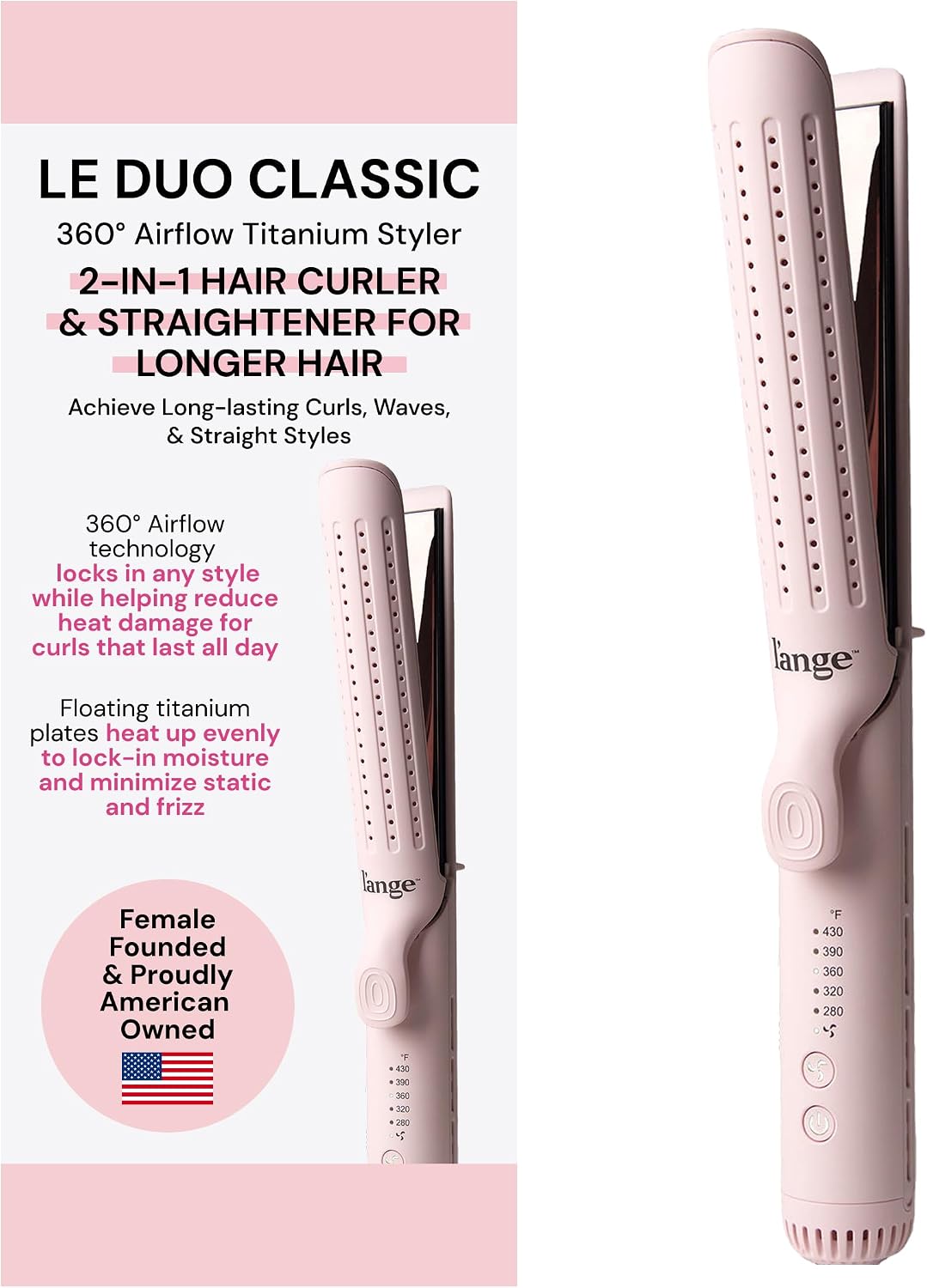 L'ANGE HAIR Le Duo Grande 360° Airflow Styler