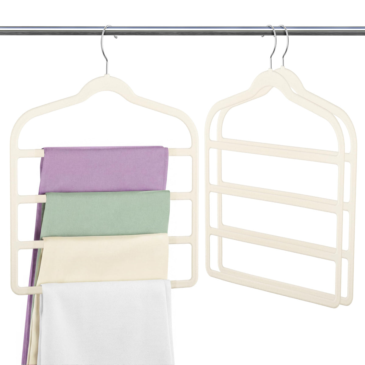 Velvet Pants Clothes Hanger Space Saving Non Slip Pants Shorts Hanger