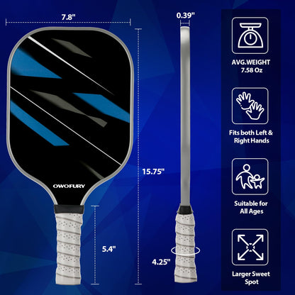 Pickleball Paddles Set of 2 Lightweight Honeycomb Core Pink