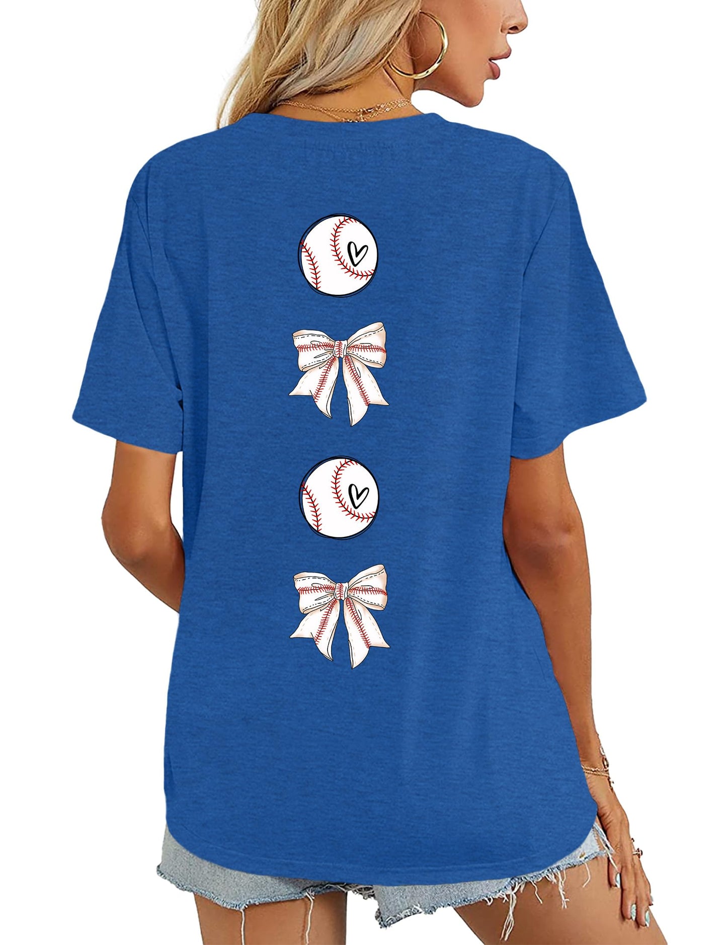 Baseball Mom Shirt for Women: Funny Baseball Tee Shirt Baseball Mama Short Sleeve Casual Tee Tops