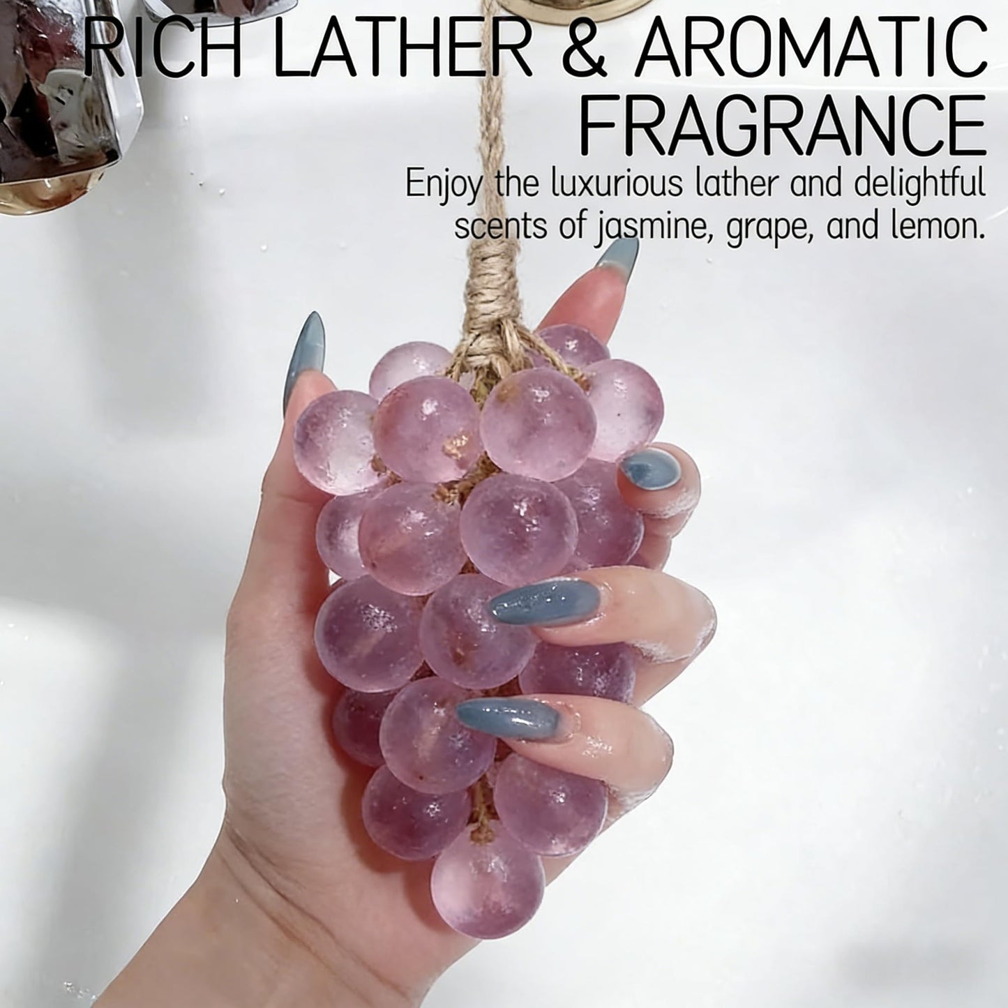 Grape Soap on a Rope with Gift Box