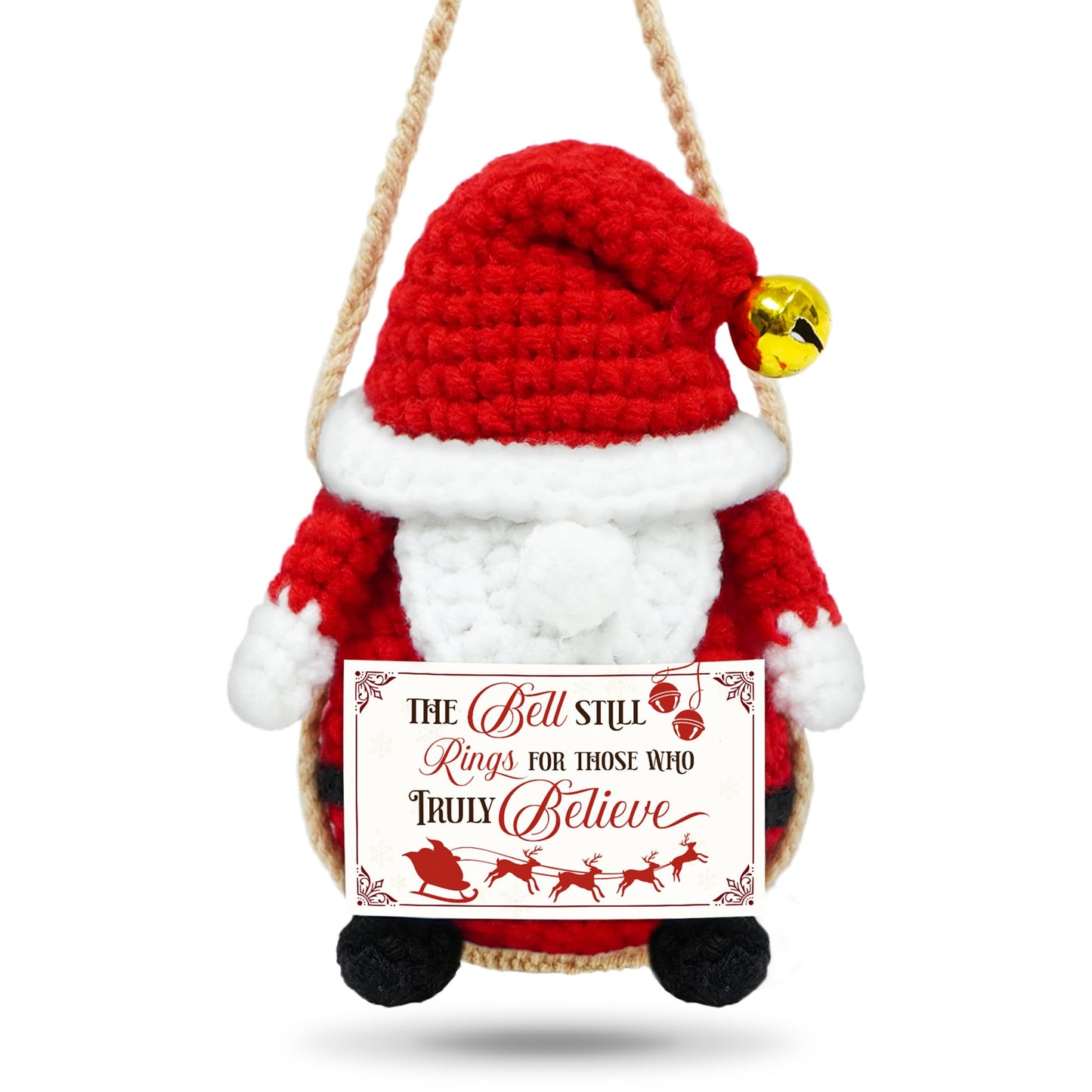 OASSIE Christmas Tree Crochet - Xmas Stocking Stuffers Gifts for Women Men | Christmas Tree Decorations, Christmas Crochet Gifts for Friends/Family/Coworkers, Emotional Support Message, Handmade