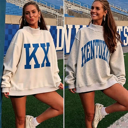 Personalized College Team Reversible Mockneck Sweatshirt, Custom Name with Font & Color Choices