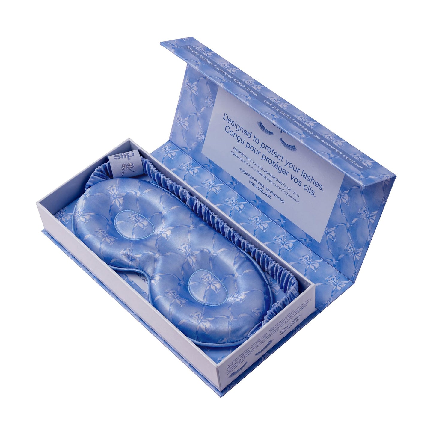 slip Pure Silk Contour Sleep Mask: Protect Your Delicate Lashes with Our Innovative, Lash-Friendly Design. Experience Uninterrupted Beauty Sleep with Slipsilk™ Comfort, 1 Contour Mask, Scarlet