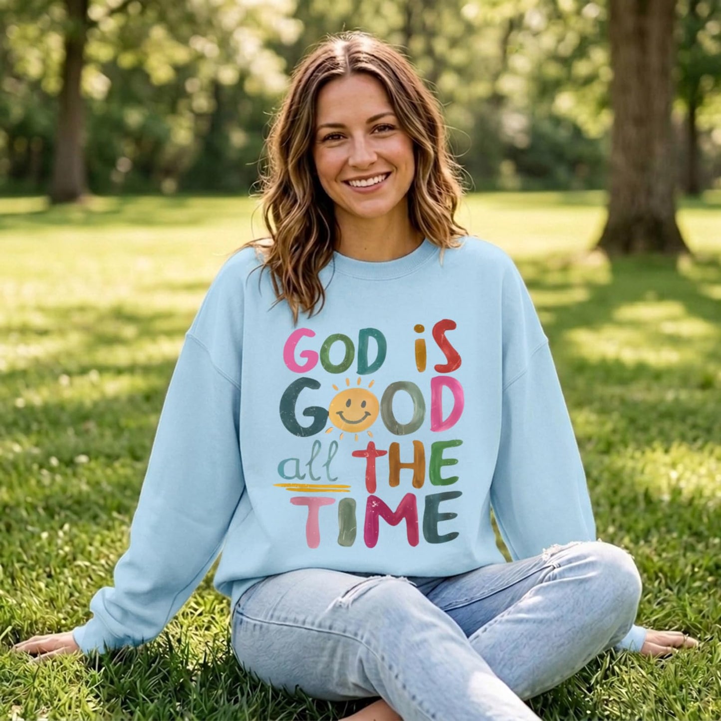 BeWithYou Christian Sweatshirts for Women -God is Good