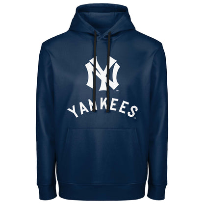 FOCO MLB Men's Official Cooperstown Primary Logo Wordmark Polyester Pullover Hoodie Sweatshirt