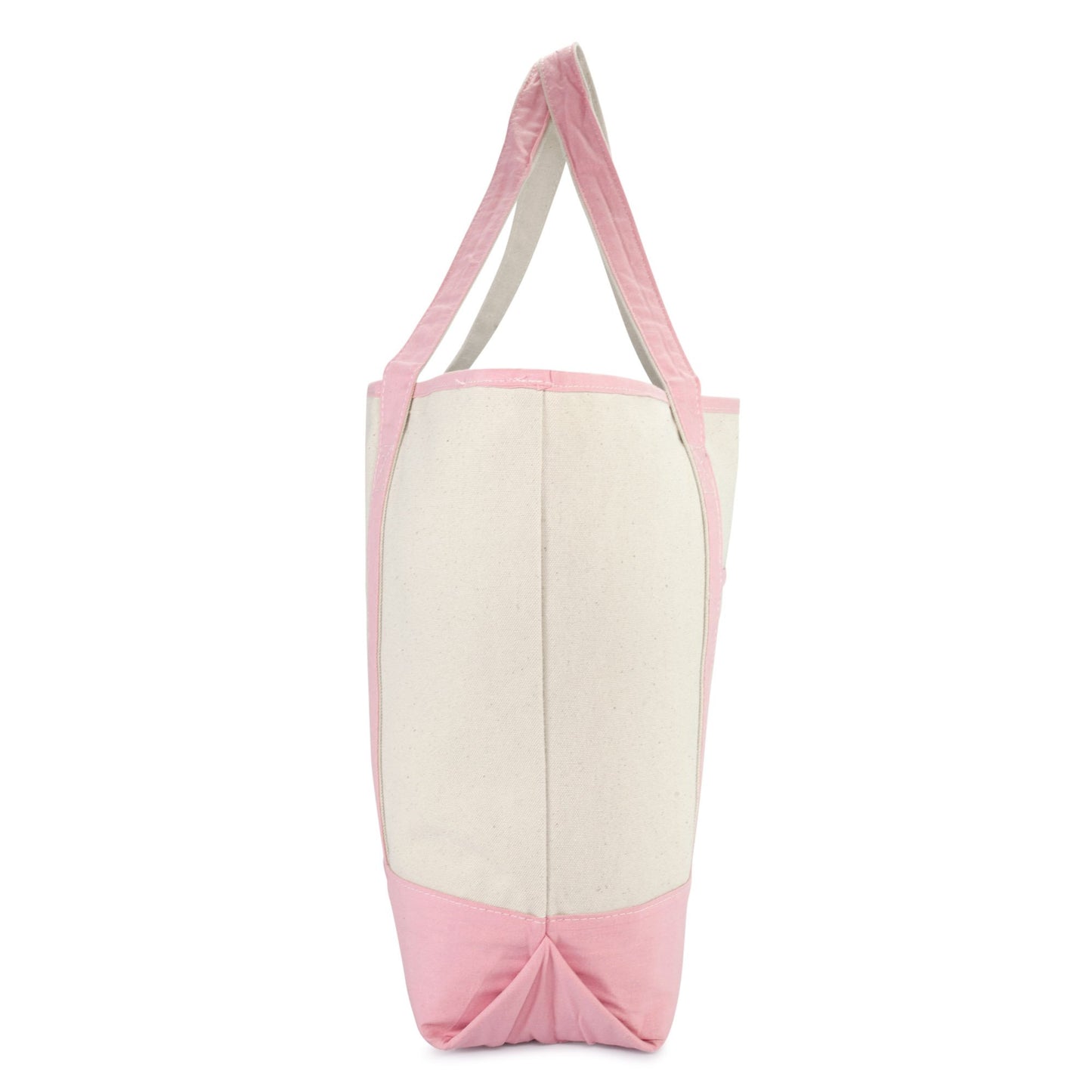 Dalix Women's Cotton Canvas Tote Bag Large Shoulder Bags Pink Monogram a - Z | Large