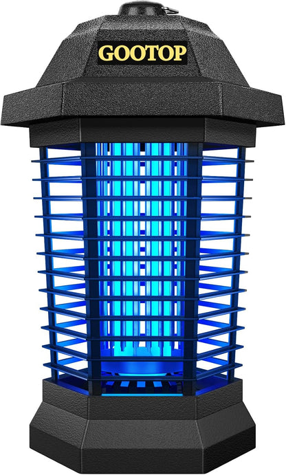 GOOTOP Bug Zapper Outdoor, Mosquito Zapper, 4200V 3 Prong Plug in Electric Fly Zapper, Mosquito Killer, Fly Traps, Flying Insects Zapper Indoor Outdoor, ABS Plastic Outer (Black)