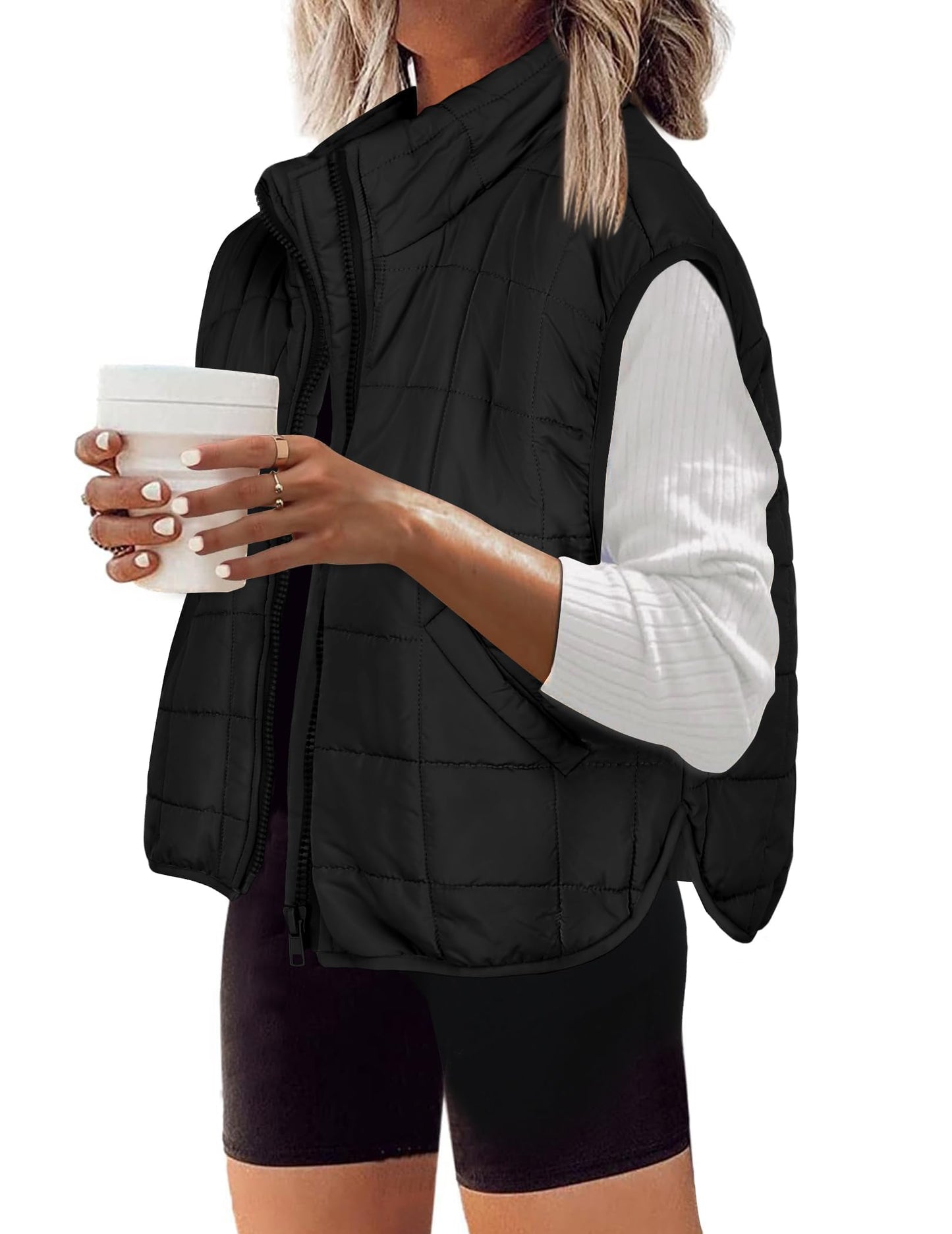 Zeagoo Womens Puffer Vest Ladies Sleeveless Zip Up Outerwear