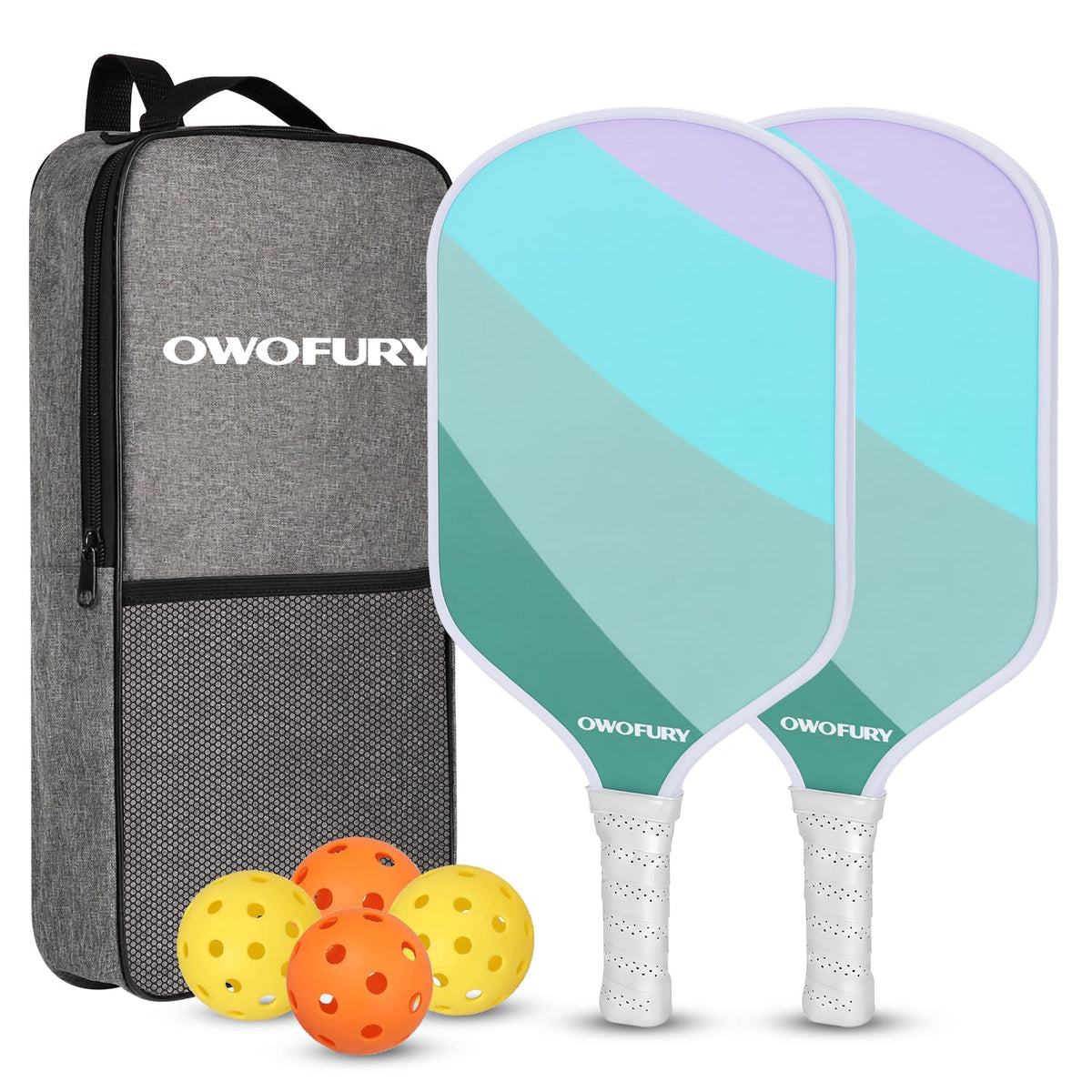 Pickleball Paddles Set of 2 Lightweight Honeycomb Core Pink