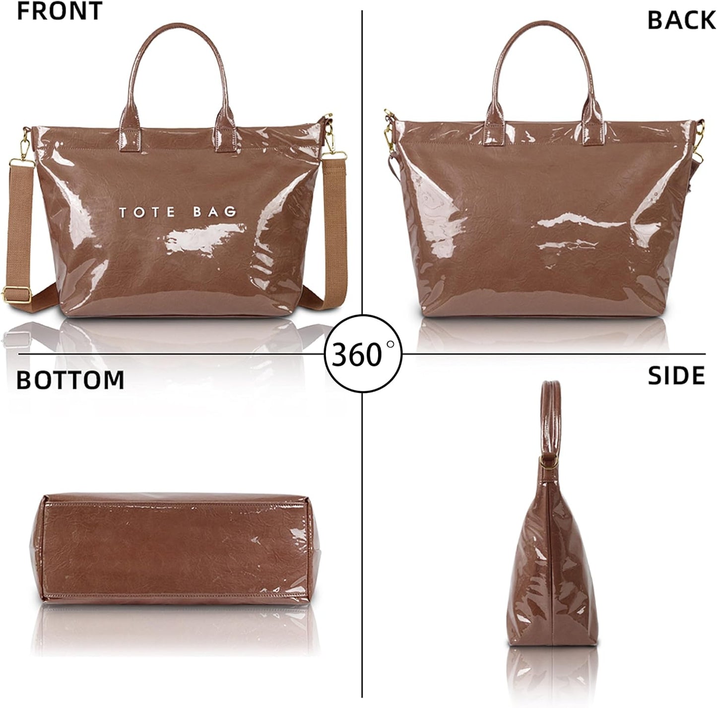GISMTR Large PVC Tote Bag