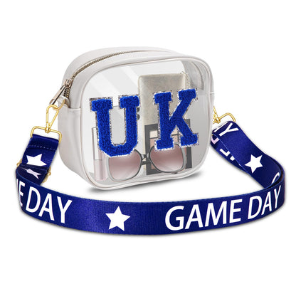 Game Day Clear Bag for Women Football Stadium Approved Clear Crossbody Purse Game Day Accessories Outfits