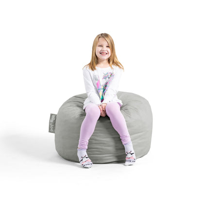 Big Joe Fuf 7Ft Giant Foam Bean Bag Chair, Oversized Couch with Removable Cover for Kids, Teens, Adults, Fog Lenox, Durable Woven Polyester, 7 Foot