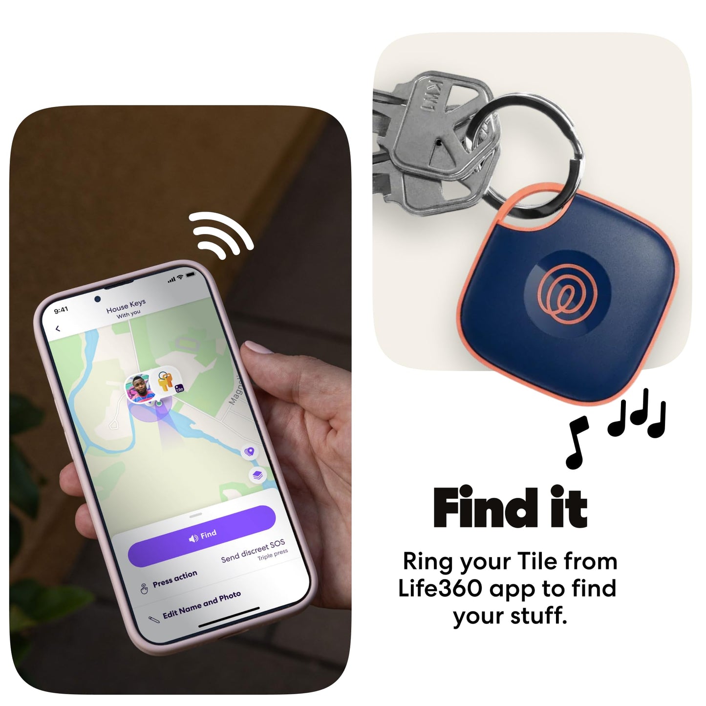 Life360 Tile - Bluetooth Tracker, Keys Finder and Item Locator for Keys, Bags and More. Phone Finder. Both iOS and Android Compatible. 1-Pack (Green Surf)