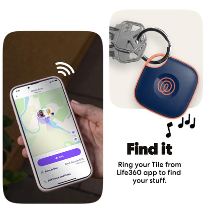 Life360 Tile - Bluetooth Tracker, Keys Finder and Item Locator for Keys, Bags and More. Phone Finder. Both iOS and Android Compatible. 1-Pack (Green Surf)