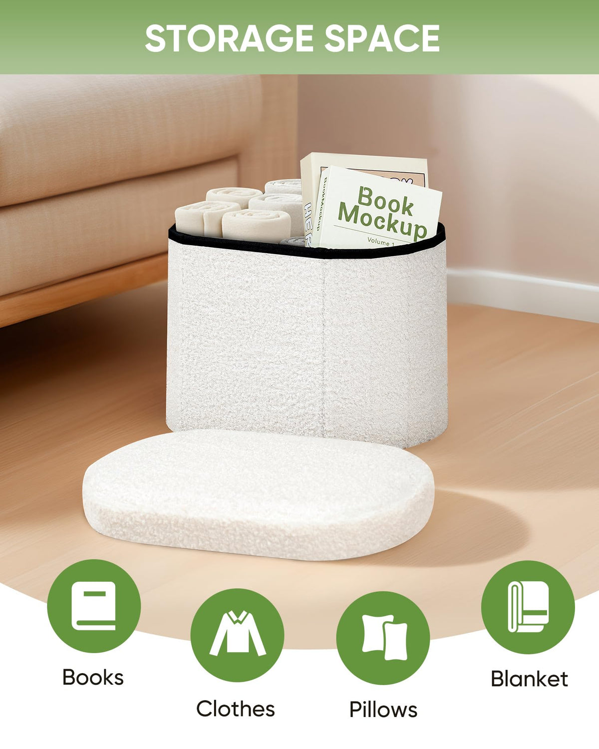 B FSOBEIIALEO Ottoman with Storage