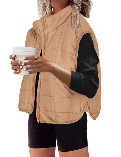 Zeagoo Womens Puffer Vest Ladies Sleeveless Zip Up Outerwear