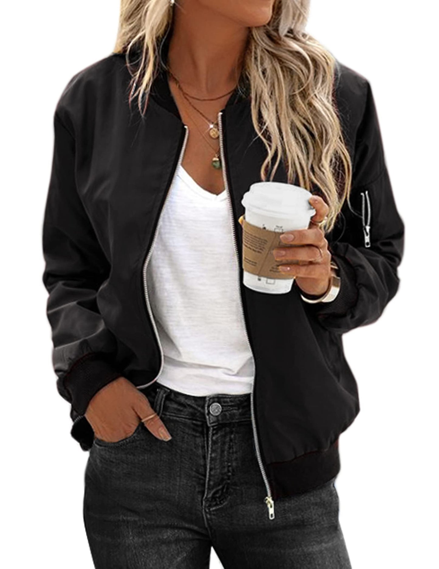 Zeagoo Women Bomber Jacket