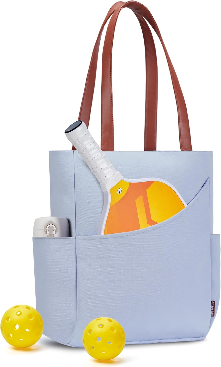 Pickleball Bag for Women Stylish Nylon Tote Fits 2 Paddle, Ball, Gear, Utility Shoulder Handbag for Sports