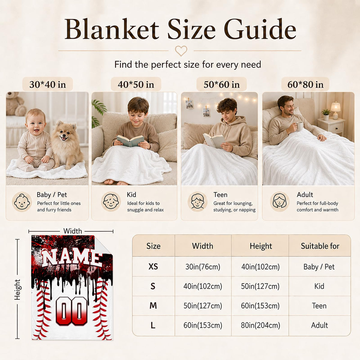 Kids Blanket Custom Baseball Blankets, Splashed Ink Throw Bed Travel