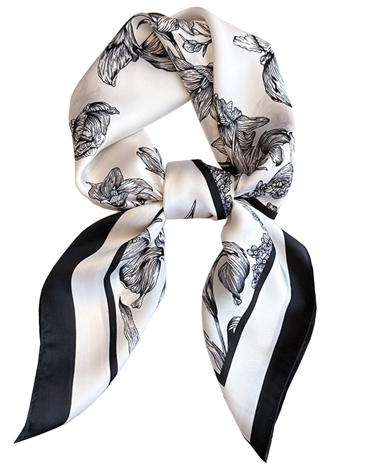 Saiusloa Neck Scarf For Womens Silky Head Scarves Hair Bandanas Square Scarf Fashion Accessories lightweight
