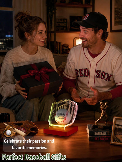 CoolGift Mart Light Up Baseball Glove Display Stand