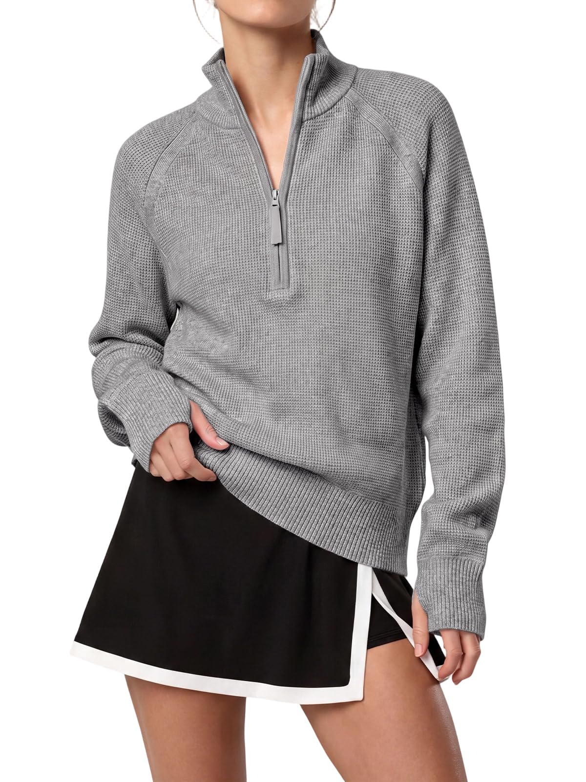 Women's Half Zip Sweater Long Sleeve Pullover