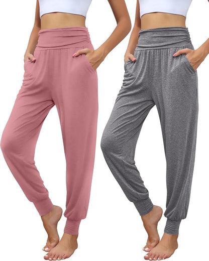 Locoowai 2 Pack Women's Yoga Sweatpants with Pockets