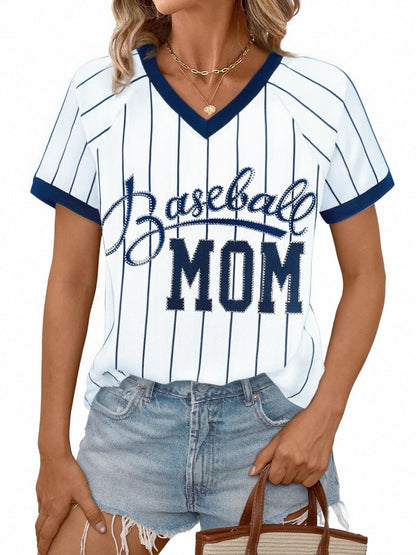 Baseball Shirt Women Baseball Mom Shirts Baseball Game Day Top