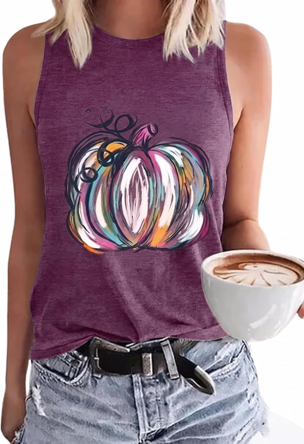 MHTOR Baseball O-Neck Tank Women Print Baseball Tanks Cute Workout Graphic Casual Summer Sleeveless Vest Top