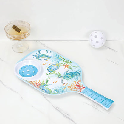 UPware Lovely Lemon Melamine Chip and Dip Snack Tray