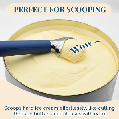 Heated Ice Cream Scoop Rechargeable, Electric Warming Ice Cream Scooper with LED Display, Heats to 158°F for Hard Ice Cream, Easy for Seniors & Kids, IP67 Waterproof (White, 2 oz)