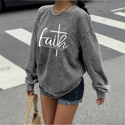 Christian Shirts for Women Faith Can Move Mountains