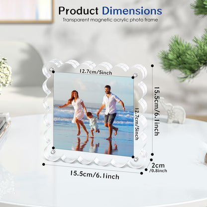 Chivalral 3 Pack 4x6 Acrylic Picture Frame, Double-Sided Tabletop Display