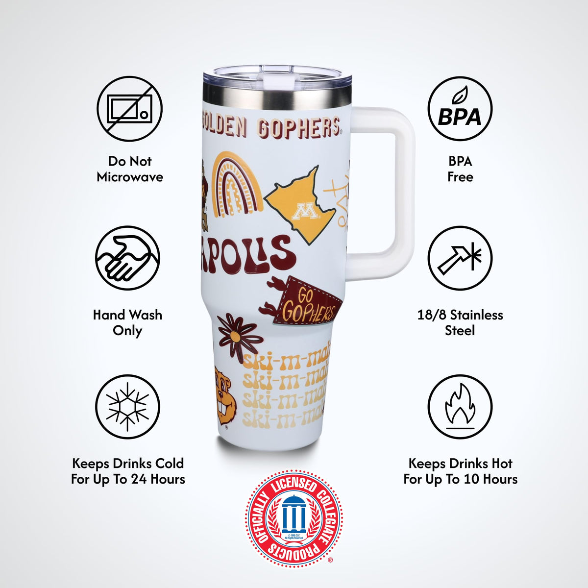The Memory Company Officially Licensed NCAA - Texas A&M University 40oz Team Spirit Game Day Tumbler