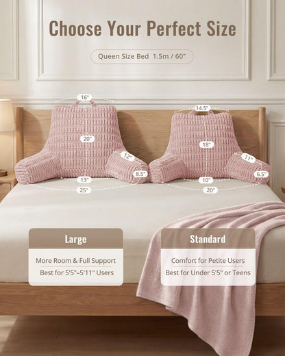 Blissful Diary Reading Pillow, Backrest Pillow with Shredded Memory Foam
