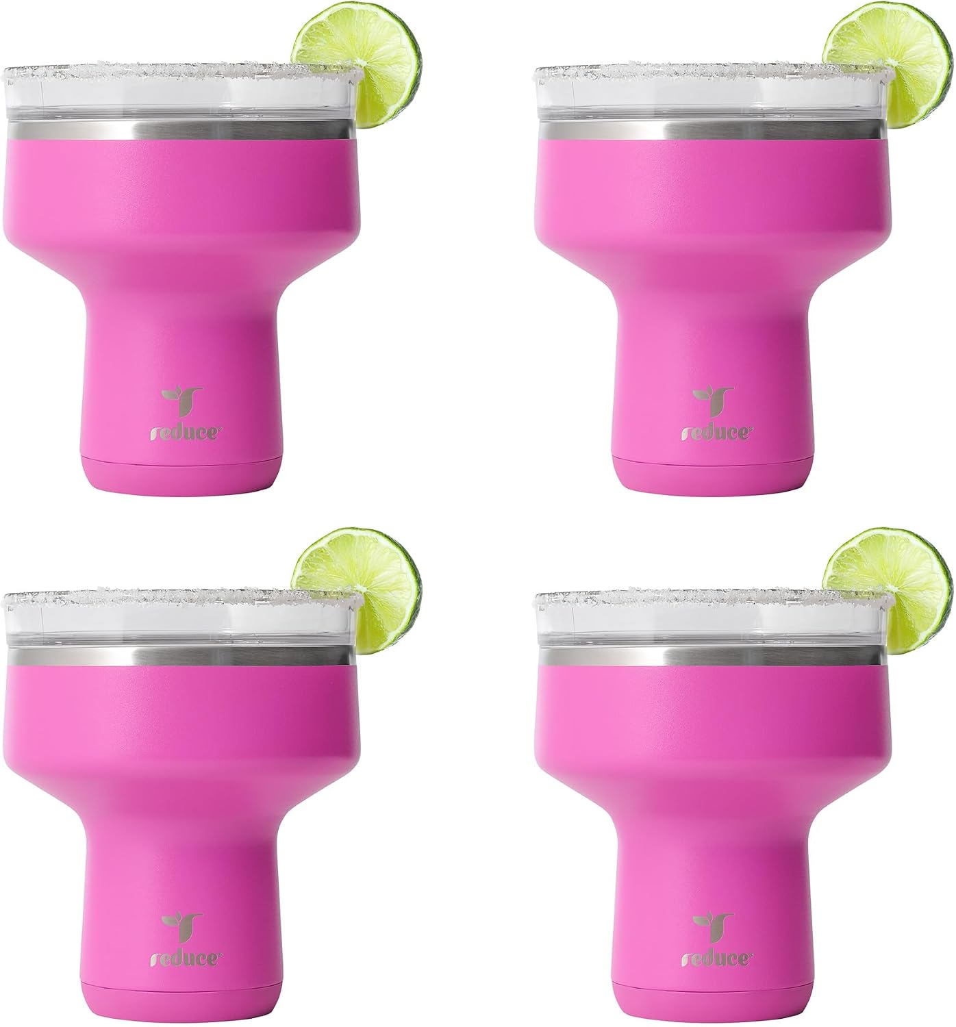 REDUCE Saltini 16oz Margarita Tumbler - Insulated Cocktail Glass - 4 Pack