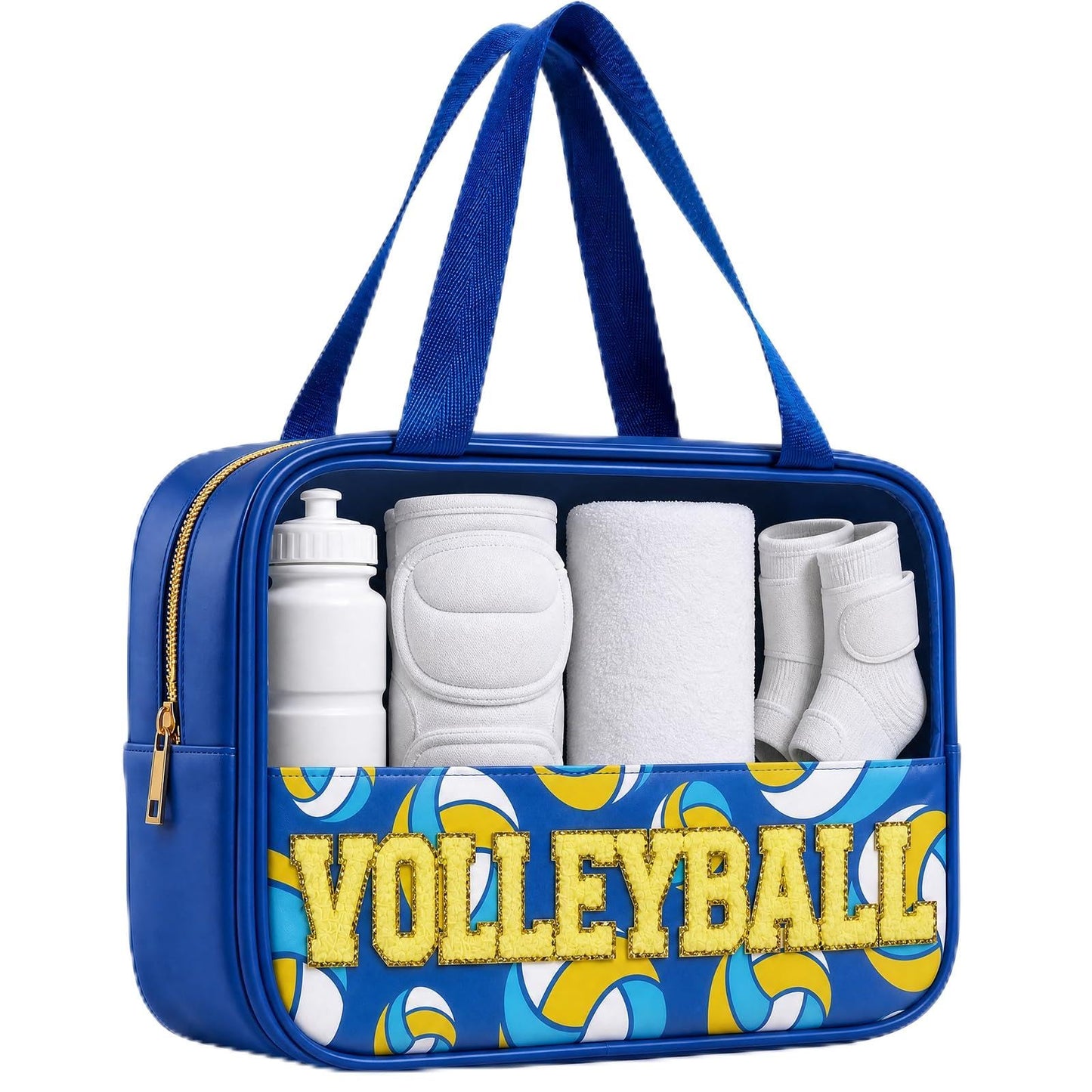 Baseball Mom Essentials Baseball Team Gifts Makeup Cosmetic Bag Clear Chenille Letter Zipper Pouch Stuff Sport Portable Travel Case